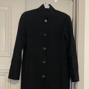 Nicole Miller long  black trench coat